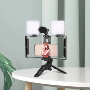 Tripod Vlogging Photography Light Kit For Video Studio